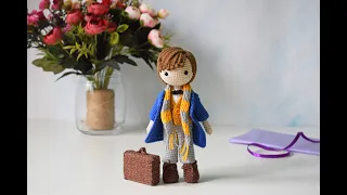 Newt Scamander doll crochet pattern Fantastic beasts amigurumi