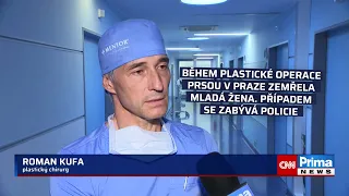 Během plastické operace prsou v Praze zemřela mladá žena. Případem se zabývá policie