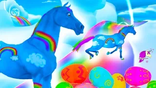 Rainbow Race, Color Changing Horses & Surprise Eggs ! Star Stable Online Let's Play Video Game