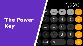Working Out A Power Of 4 On An Apple iPhone Using The x^y Button In The Calculator Ap.