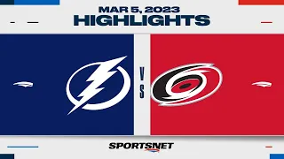 NHL Highlights | Lightning vs. Hurricanes - March 5, 2023