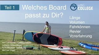 Wingcollege Teil 1 #Wingboards für den Einstieg zum Wingfoilen lernen