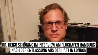 Heiko #Schöning im Interview am Flughafen Hamburg nach der Entlassung aus der Polizei Haft in London