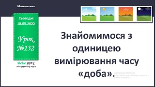 Знайомимося з одиницею вимірювання часу "доба"