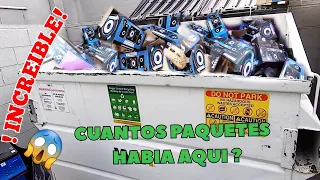 Es una LOCURA la CANTIDAD de PAQUETES NUEVOS que ENCONTRE aqui #loquetiranenusa #dumpsterdiving