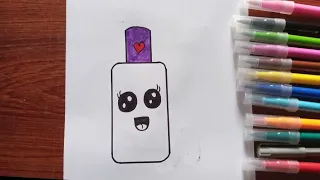 How To Draw A Cute Nail Polish Kids Drawing