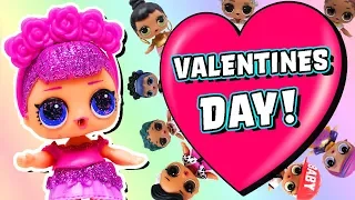 LOL Surprise Dolls Valentine's Day Games with Sugar Queen, Dollface, MC Swag, and Others!