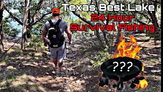 24 Hours Eating ONLY What I Catch  (Texas Best Lake)