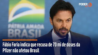 Fábio Faria diz que recusa de 70 mi de doses da Pfizer não afetou Brasil