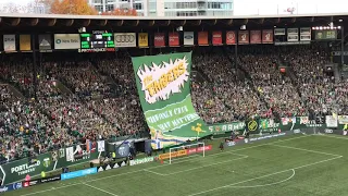 Timbers Army unveils tifo ahead of Timbers-Sounders playoff game