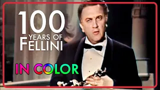 AI Colorized | Federico Fellini wins Oscar for 8½ (1964)