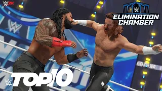 WWE Top 10 Moments from Elimination Chamber 2023!  WWE 2K