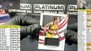 2022 Panini Immaculate UFC Hobby 1 Box Block Number Break #76