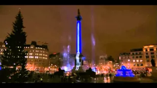 Nelson's Column turned into a Lightsaber Trafalgar Square - Star Wars The Force Awakens European