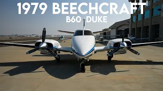 1979 Beechcraft B60 Duke: Sunset Flight to Big Bear, California