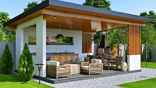 200 Modern Patio Design Ideas 2024 Garden Landscaping Ideas| House Exterior Rooftop Wooden Pergola