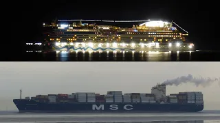 GROSSE SCHIFFE TAG UND NACHT - 4K SHIPSPOTTING CUXHAVEN MÄRZ 2024