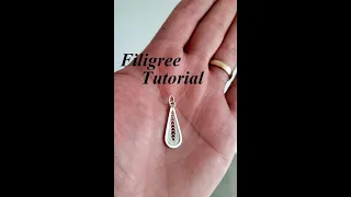 Basic Filigree tutorial: Tear Drop Filigree Pendant in sterling silver