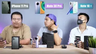 iPhone 11 Pro vs Mate 30 Pro vs Galaxy Note 10+ ทำให้เห็นกันชัดๆไปเลย