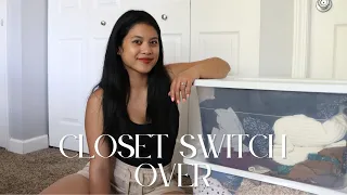 CLOSET SWITCH OVER for Spring & Summer + Declutter with me!