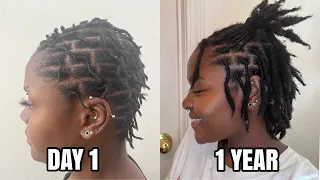 1 Year Visual Loc Journey with Pictures and Videos | Loc on 4c Hair | TWA Hair Growth | TWA Locs |