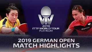 Feng Tianwei vs Shan Xiaona | 2019 ITTF German Open Highlights (1/4)