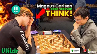 Carlsen makes stunning moves without thinking | Magnus Carlsen vs Yangyi Yu | World Blitz 2023