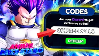 NEW 250+ REROLL CODES + FREE CELESTIAL In Anime Last Stand!