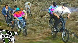 GTA V Online - Rolezinho de Bicicleta Subindo Monte Chiliad com 5 Estrela!