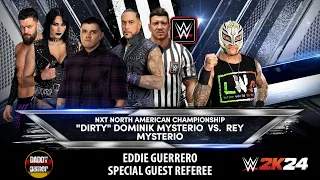 Rey Mysterio vs Dominik (C) Special Guest Referee Eddie Guerrero | NXT NA Championship | WWE 2K24