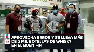 Aprovecha error en el Buen Fin y se lleva más de 2 mil botellas de whisky