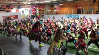 Loretta’s Zumba Master Class warm up with  Dorota and Olivia