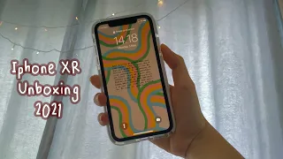 IPHONE XR RE-UNBOXING VIDEO IN 2021(+charger and tempered glass unboxing)|| Indonesia