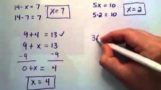 How to Solve First Degree Algebraic Equations , Intermediate Algebra , Lesson 31