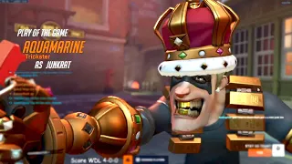 AQUAMARINE is #1 JUNKRAT GOD! POTG! [ OVERWATCH 2 SEASON 5 TOP 500 ]