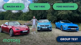 2023 Convertible Group Test: Mazda MX-5, VW T-Roc and Ford Mustang