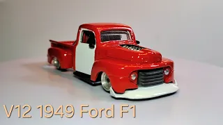 Hotwheels 1949 Ford F1 | Handmade V12 Engine #hotwheels #diecaster #fypシ #diecast #diy #creative