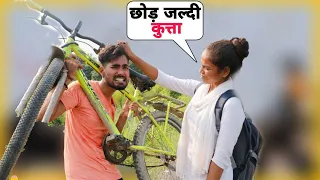 Prank On Village School Girl | Bharti Prank |