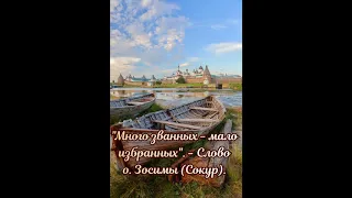 "Много званных - мало избранных". - Слово схиархимандрита Зосимы (Сокур).