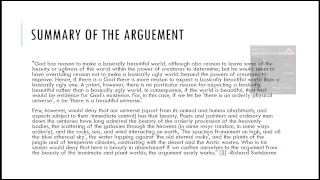 Argument for God Part 5: The Argument From Beauty and the Problem of Good