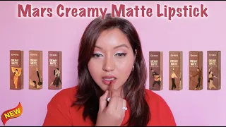 MARS Cosmetics Creamy Matte Lipstick Swatches & Review