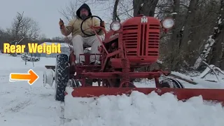 Farmall Cub Plowing Snow | Will the Rear Weight Make a Difference?