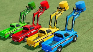 LOADER OF COLORS ! 4x4 SUV TRANSPORTING & SILAGE BALES LOADING & SELLING! Farming Simulator 22