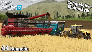 FINAL PUSH TO GET THE HARVEST IN Rennebu Competitive Multiplayer FS22 Ep 44