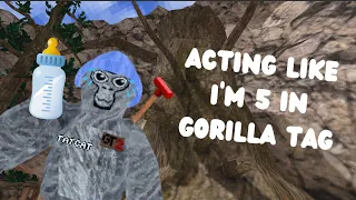 Trolling as a 5 year old in gorilla tag !