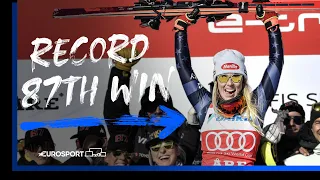 Mikaela Shiffrin Records 87th World Cup Win In Åre | FIS Alpine Ski World Cup Highlights | Eurosport