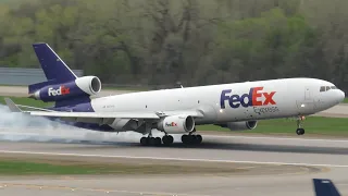 FedEx Express MD-11F landing at MSP | FX915 | N573FE |