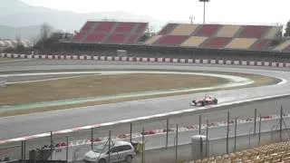 Barcelona F1 test circuit de Catalunya - Felipe Massa in de regen
