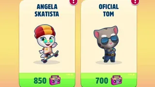 Talking Tom Gold Run Street Jam event Officer Tom & Skater Angela unlocked vs Roy Raccoon Gameplay