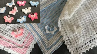 crochet butterfly/ craft & crochet butterfly applique